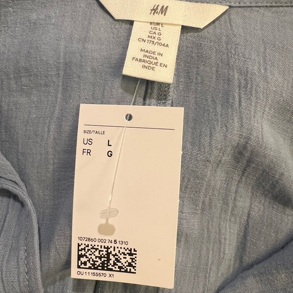 *NWT* H&M Tie Belt Shirt Dress - Picture 4 of 5